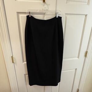 Jones New York black 14 midi skirt with back kick pleat